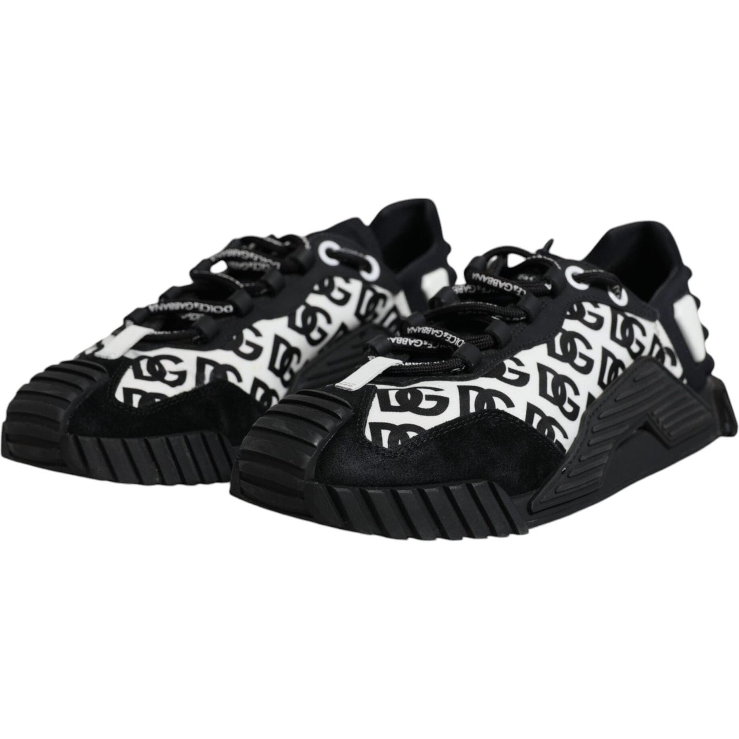 Dolce & Gabbana Black Logo Lace Up Low Top NS1 Sneakers Shoes Dolce & Gabbana