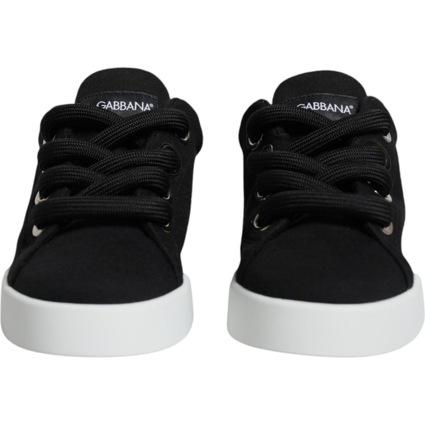 Dolce & Gabbana Black White Portofino Low Top Sneakers Shoes Dolce & Gabbana