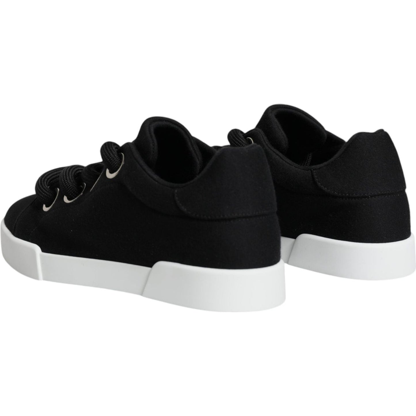 Dolce & Gabbana Black White Portofino Low Top Sneakers Shoes Dolce & Gabbana