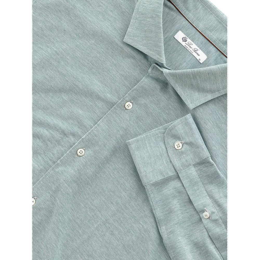 Loro Piana Light Blue Cotton Shirt Loro Piana