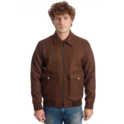 Roberto Pepe Luxury Brown Wool Men Jacket 1728,67345744032,Brown,Clothing,Coats - Jackets & Coats - Clothing,IT48 | M,Jackets & Coats - Clothing,Jackets - Men - Clothing,Men,Men - Clothing,New with tags,Roberto Pepe Luxury