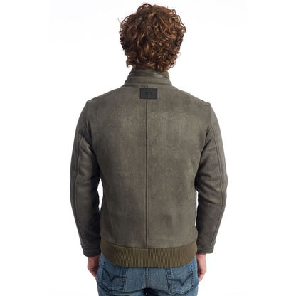 Roberto Pepe Luxury Green Eco Leather Men Jacket 1728,67345744032,Bicolor,Bombers - Jackets & Coats - Clothing,Clothing,IT48 | M,Jackets & Coats - Clothing,Jackets - Men - Clothing,Men,Men - Clothing,New with tags,Roberto Pepe Luxury