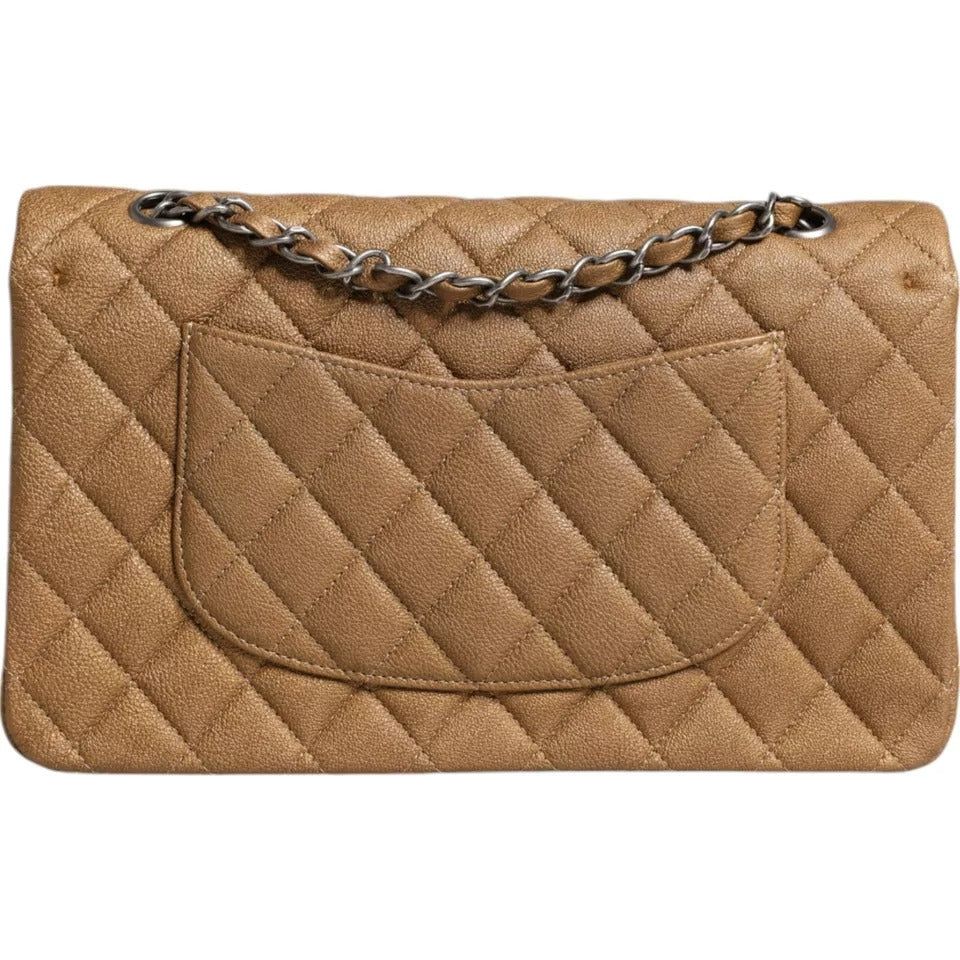 Chanel Dark Gold Medium Classic Double Flap Ruthenium Shoulder Bag Chanel