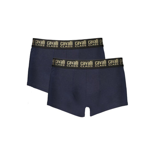 Cavalli Class Blue Cotton Underwear Cavalli Class