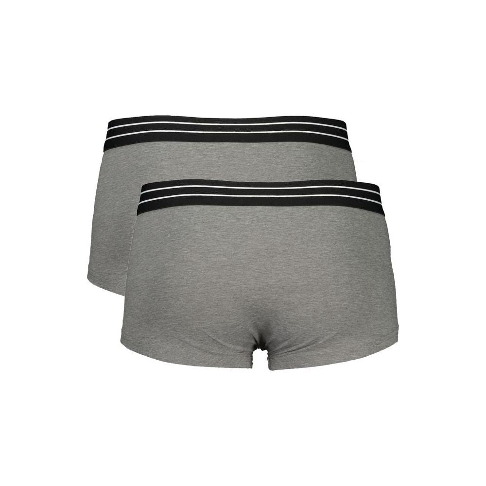 Cavalli Class Gray Cotton Underwear Cavalli Class