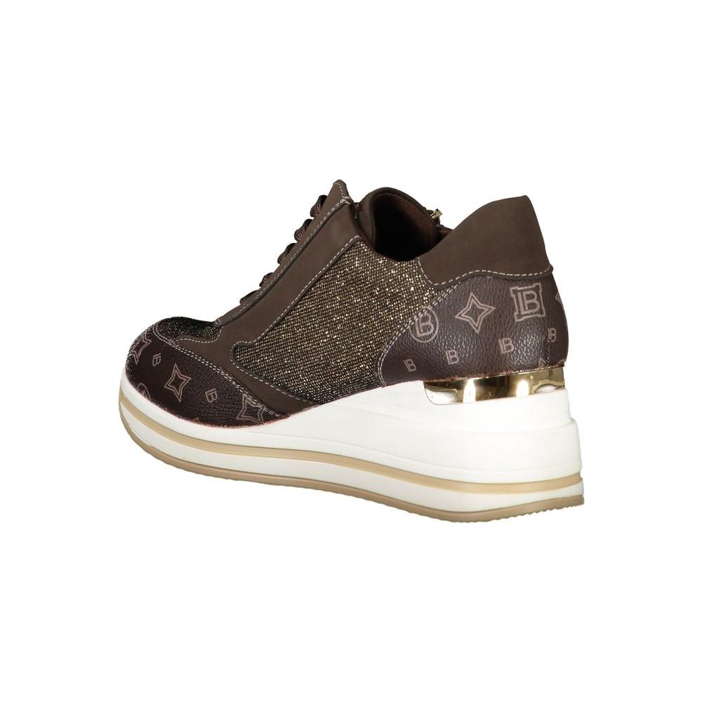 Laura Biagiotti Brown Polyester Sneaker Laura Biagiotti