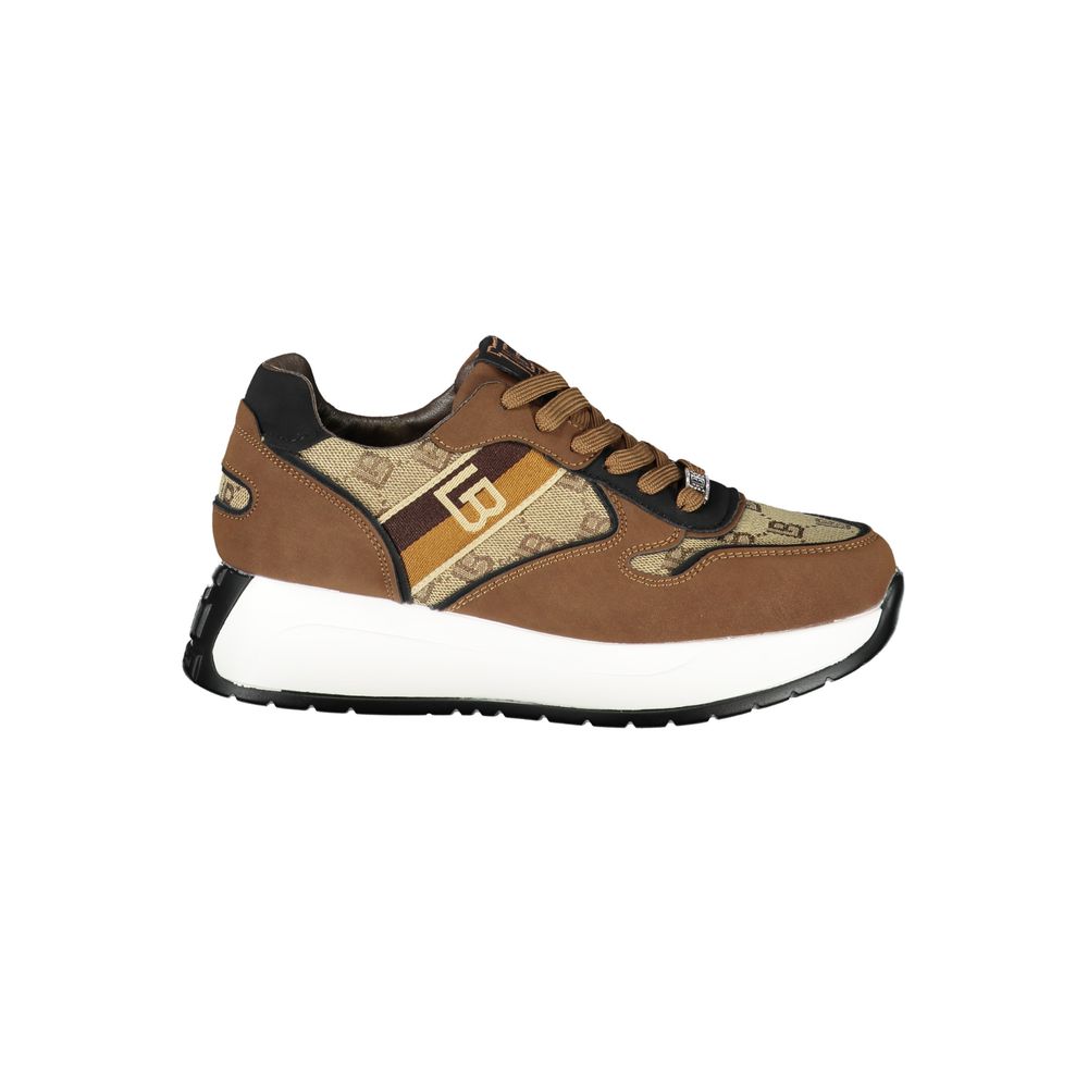 Laura Biagiotti Brown Polyester Sneaker Laura Biagiotti