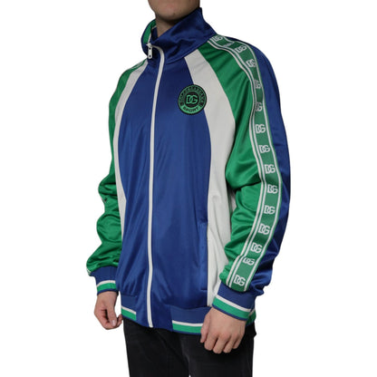 Dolce & Gabbana Multicolor Polyester Full Zip Bomber Jacket 1728,67345645728,Bombers - Jackets & Coats - Clothing,Clothing,Dolce & Gabbana,IT50 | L,Jackets & Coats - Clothing,Jackets - Men - Clothing,Material: 100% Polyester,Men,Multicolor,Preowned / Defe