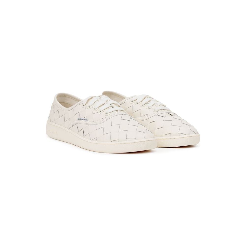 Bottega Veneta White Leather Sneaker Bottega Veneta