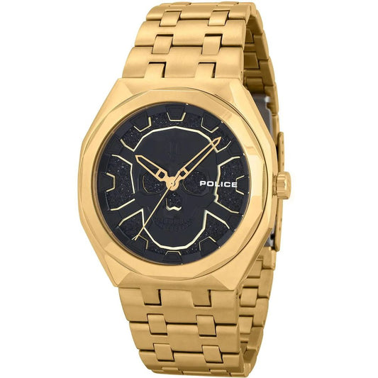 Police Gold Stainless Steel Dress Watch