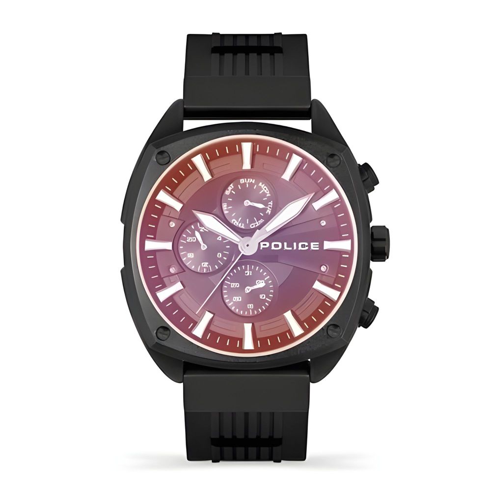 Police Black Silicone Watch Police