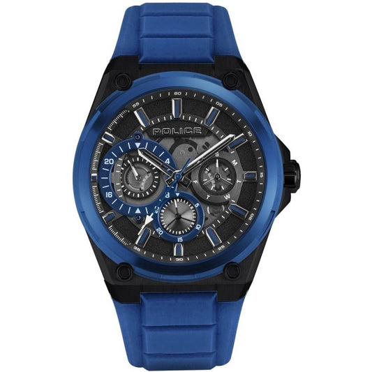 Police Blue Silicone Watch