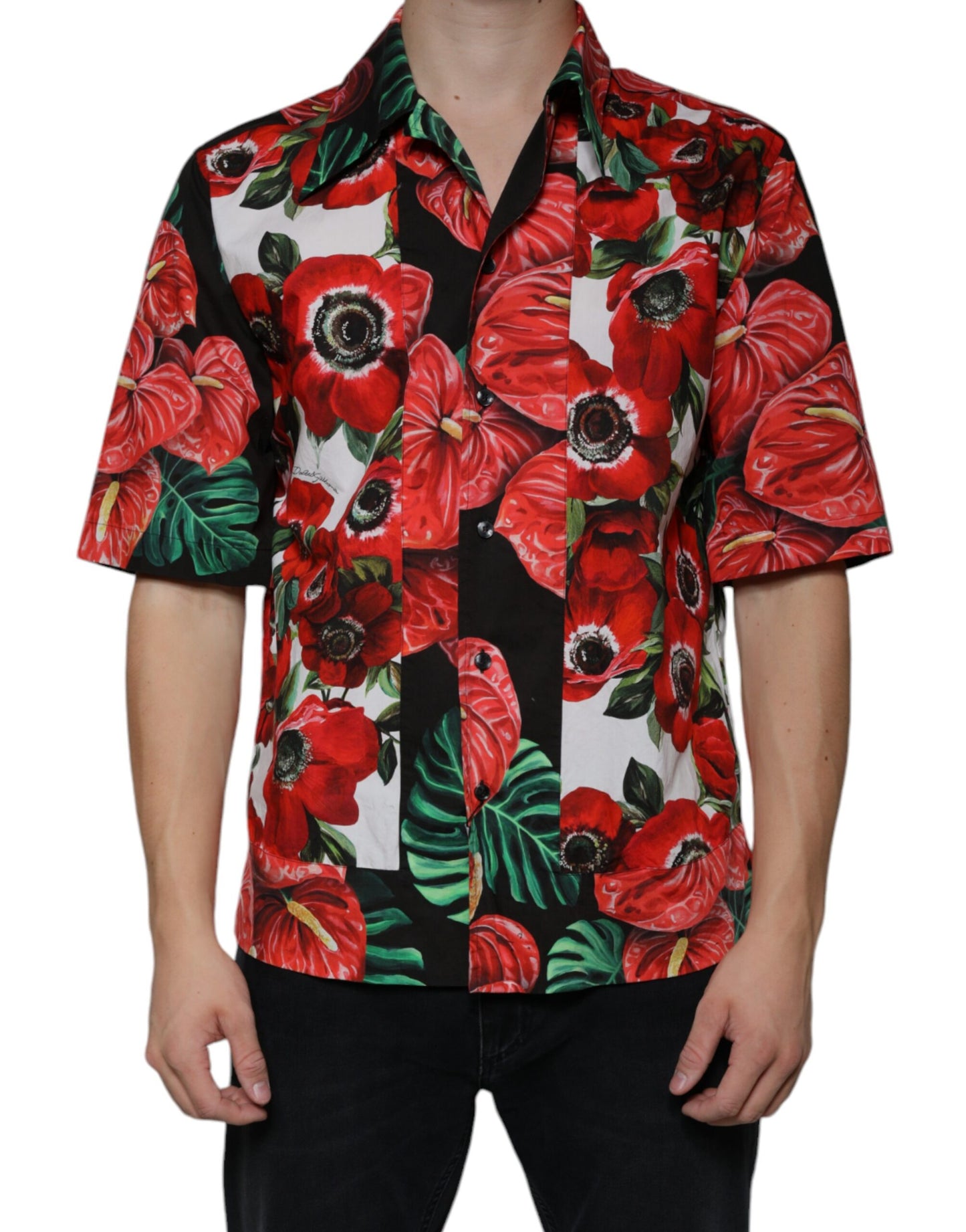 Dolce & Gabbana Multicolor Anemone Button Down Casual Shirt Dolce & Gabbana