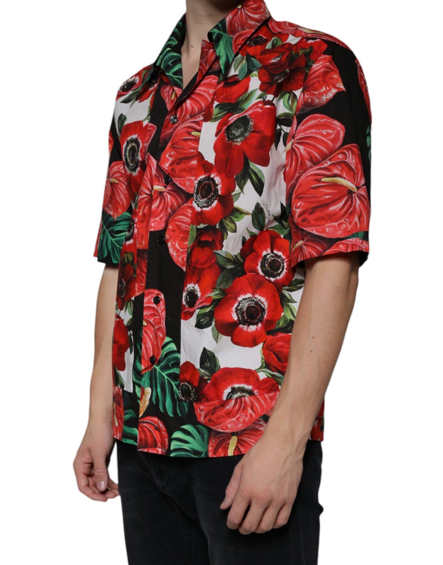 Dolce & Gabbana Multicolor Anemone Button Down Casual Shirt Dolce & Gabbana