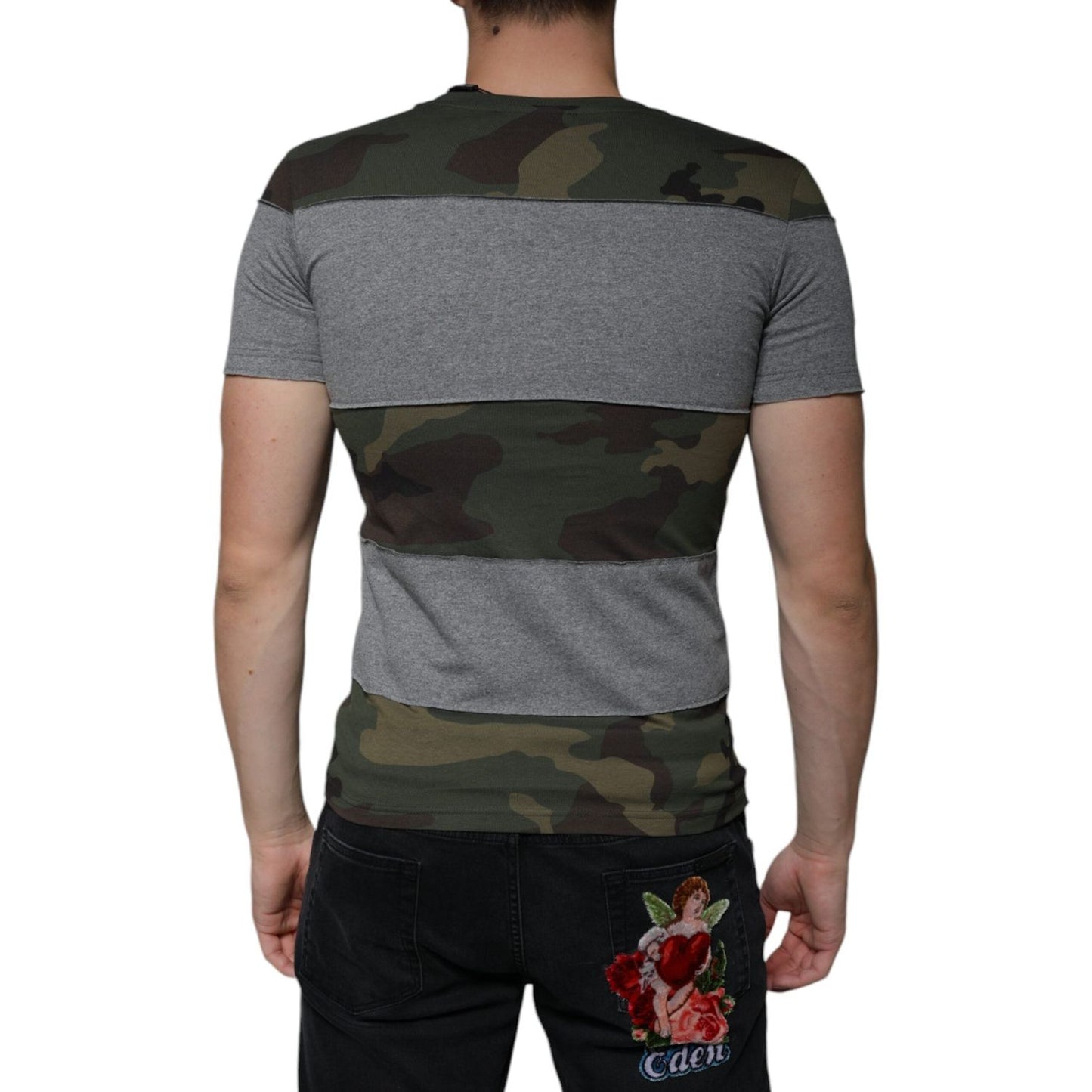 Dolce & Gabbana Multicolor Camouflage Cotton Crew Neck T-shirt Dolce & Gabbana