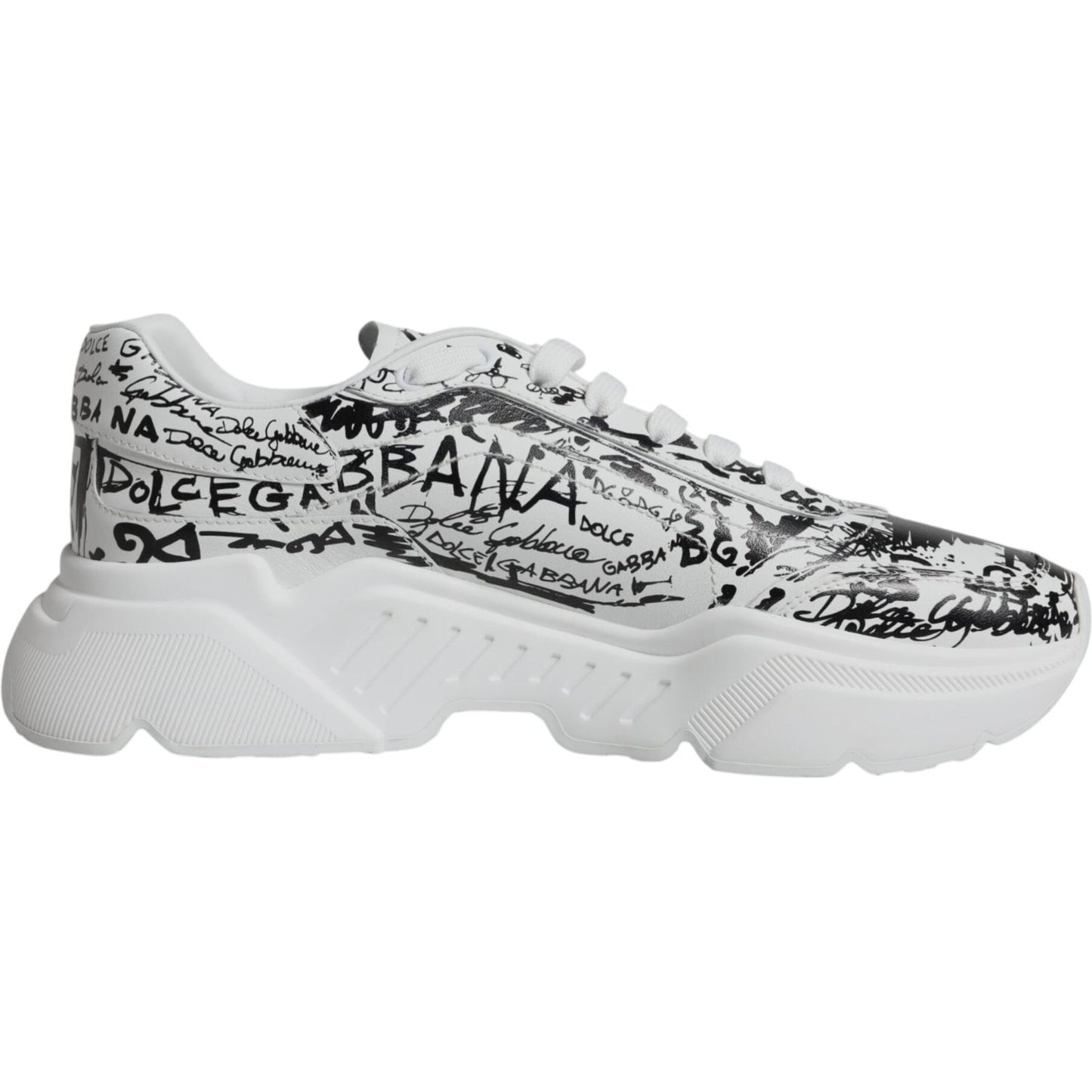 Dolce & Gabbana White Black Graffiti Daymaster Sneakers Shoes Dolce & Gabbana