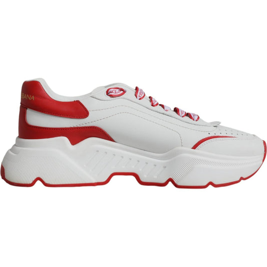 Dolce & Gabbana White Red Daymaster Low Top Men Sneakers Shoes Dolce & Gabbana