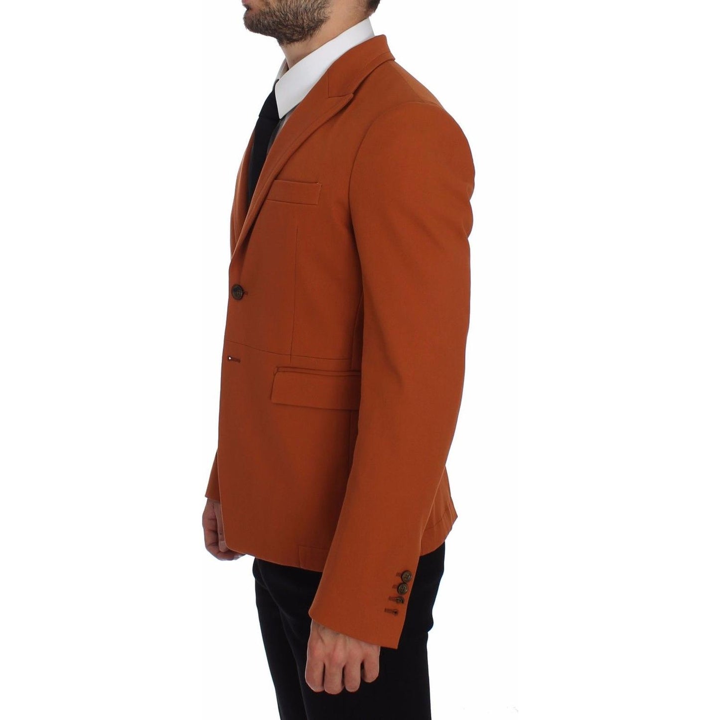 Dolce & Gabbana Elegant Orange Casual Cotton Blend Blazer Dolce & Gabbana