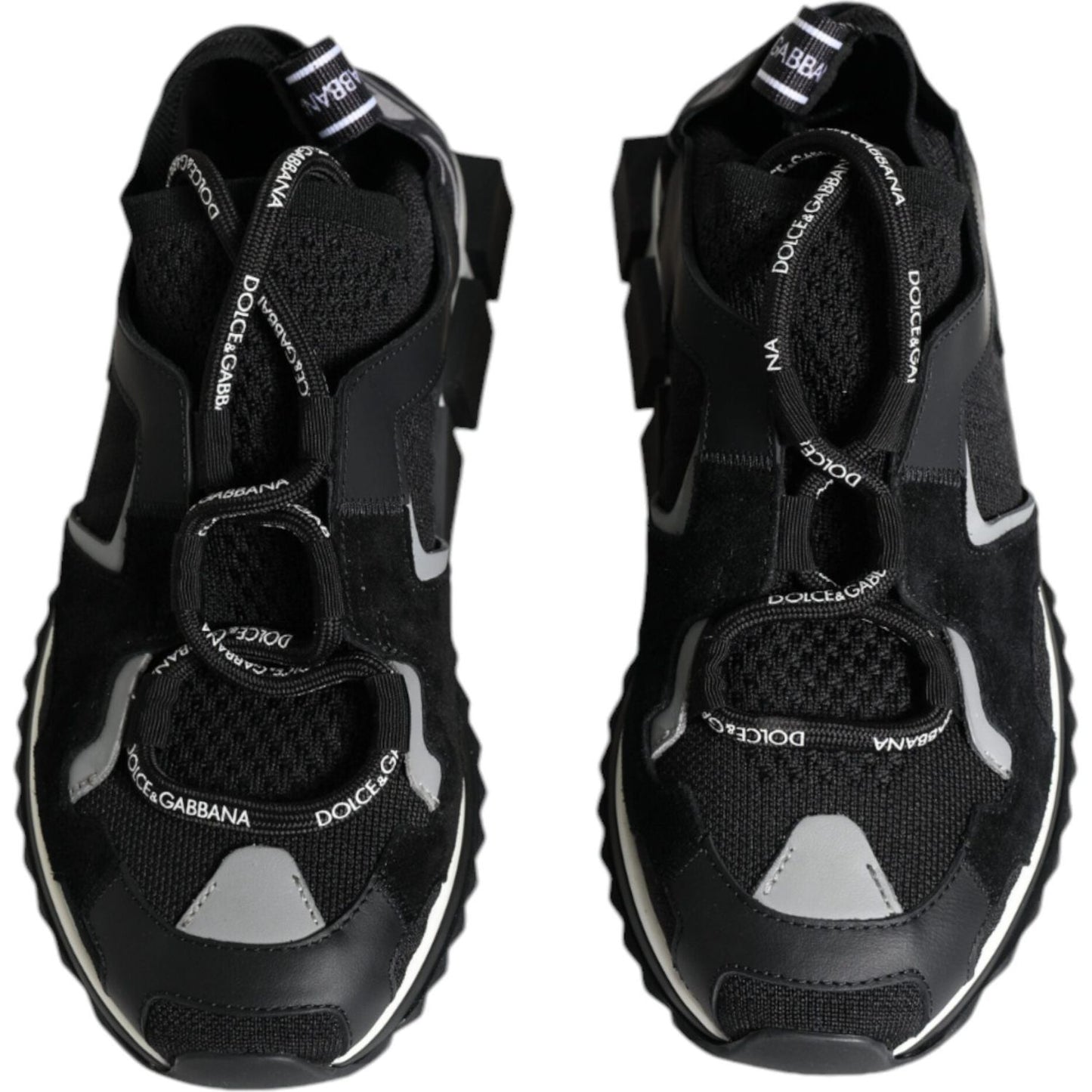 Dolce & Gabbana Black Mesh Sorrento Trekking Sneakers Shoes Dolce & Gabbana