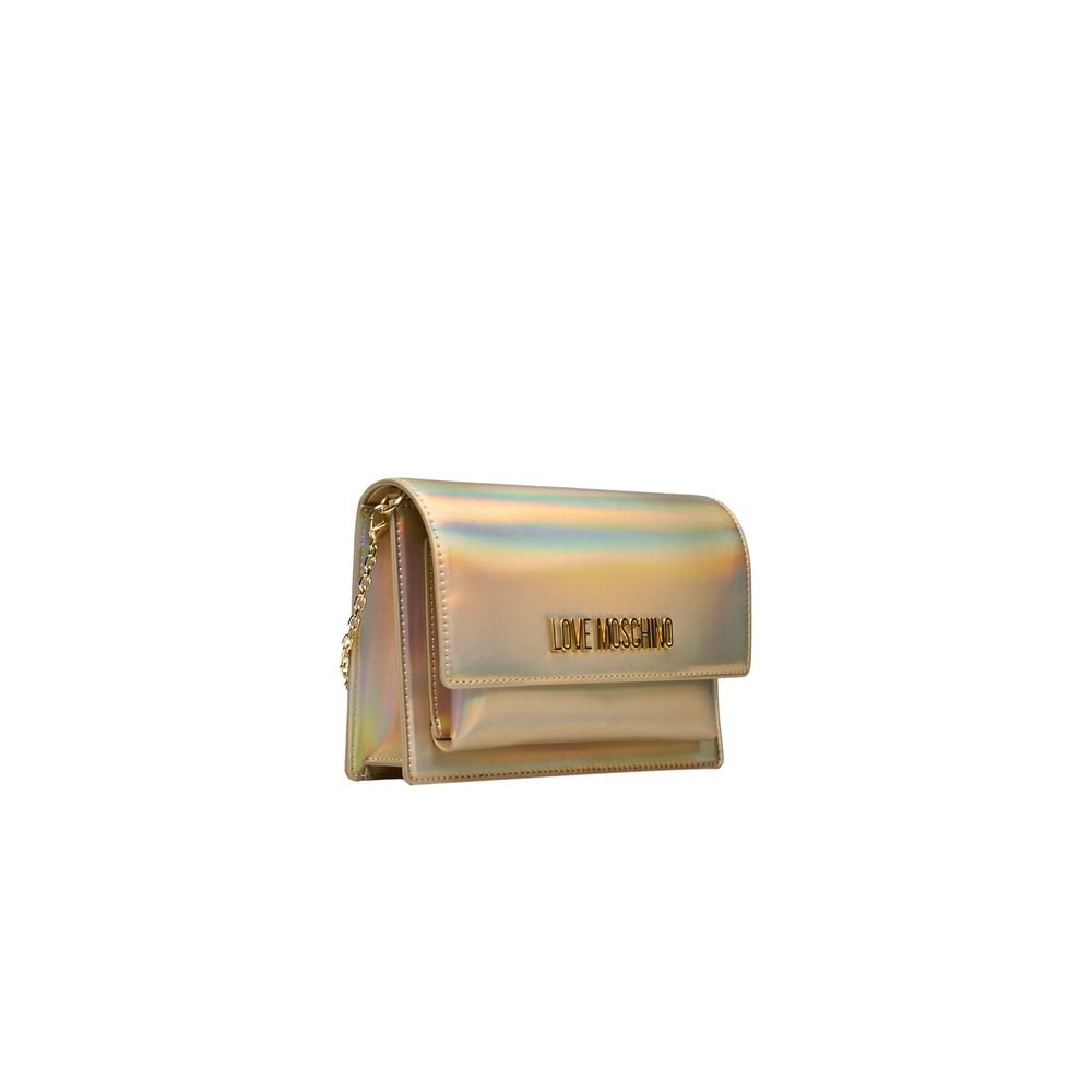 Love Moschino Gold Polyethylene Crossbody Bag Love Moschino