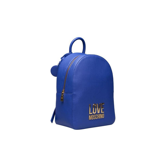 Love Moschino Blue Polyethylene Backpack Love Moschino