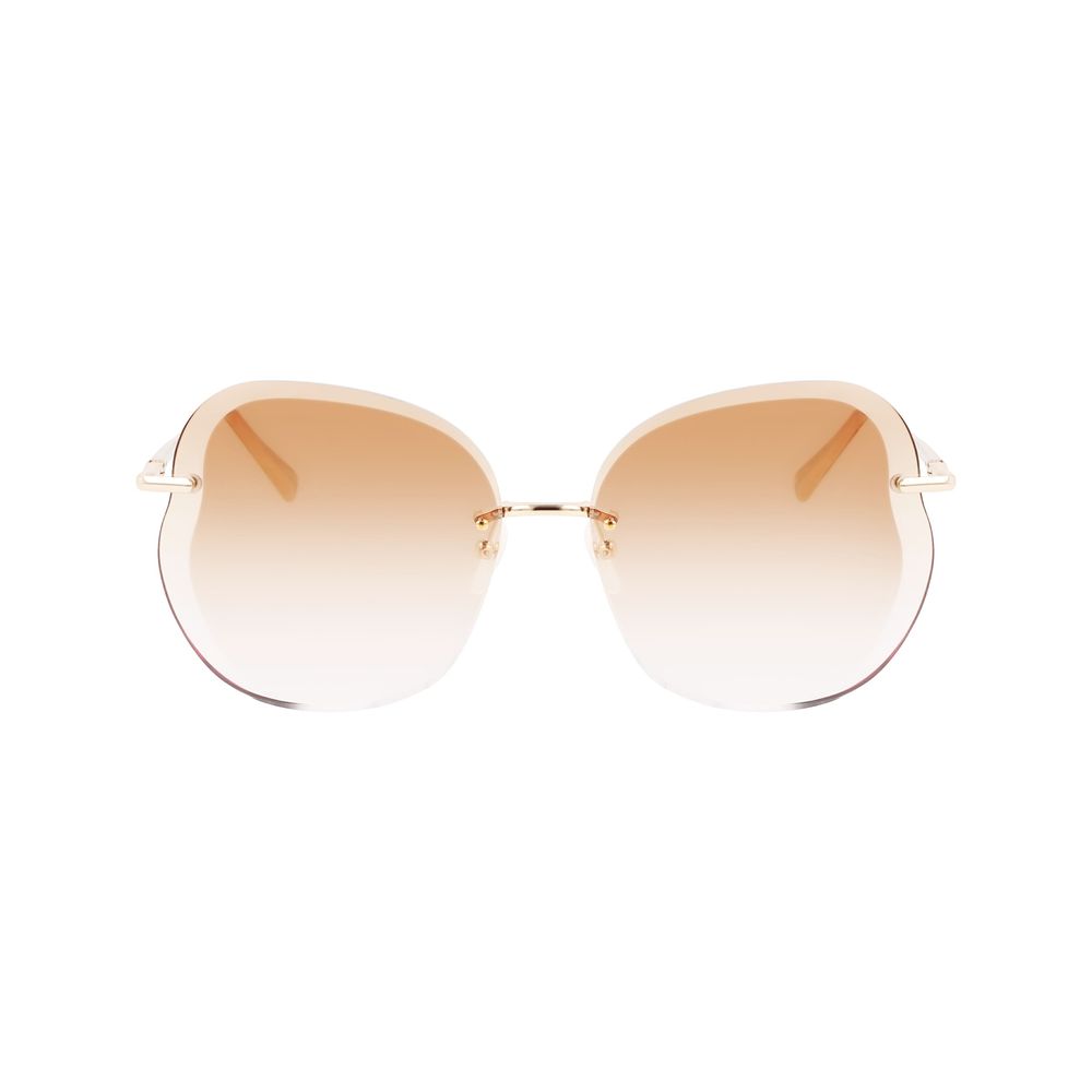 Longchamp Gold Metal Sunglasses Longchamp