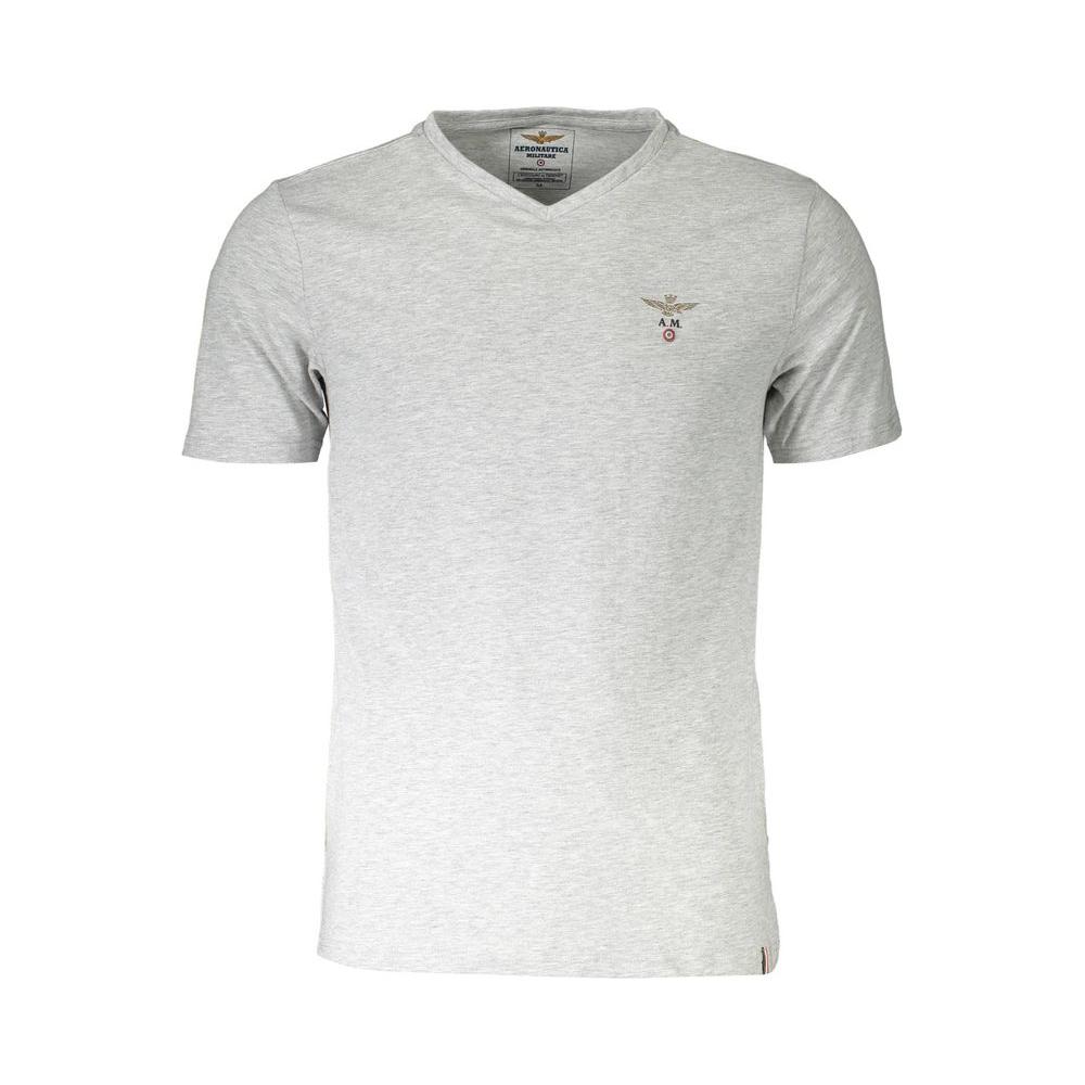 Aeronautica Militare Gray Cotton T-Shirt Aeronautica Militare