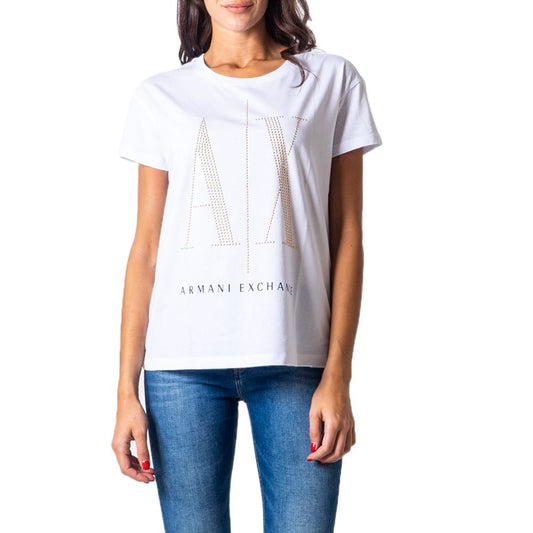 Armani Exchange White Cotton Tops & T-Shirt Armani Exchange