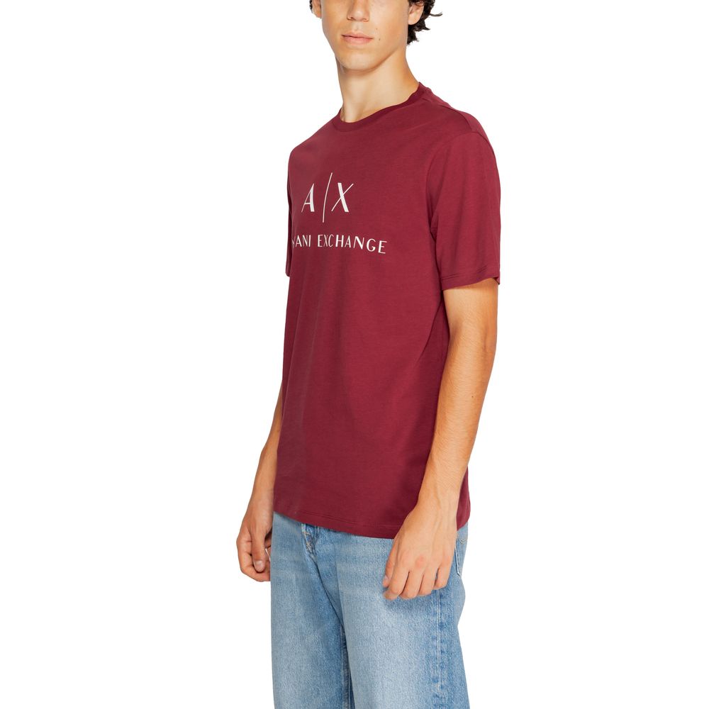 Armani Exchange Bordeaux Cotton T-Shirt Armani Exchange