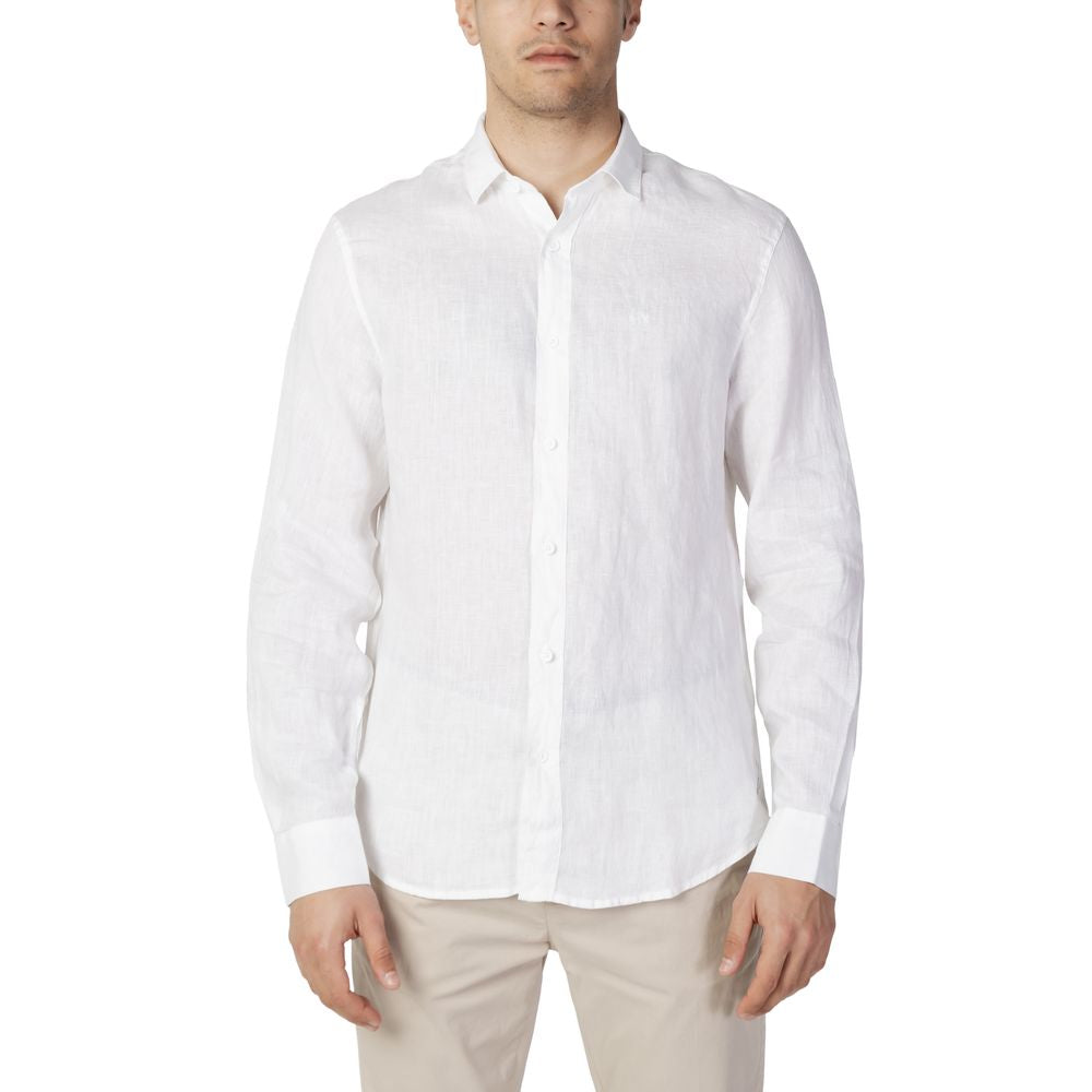 Armani Exchange White Linen Shirt Armani Exchange