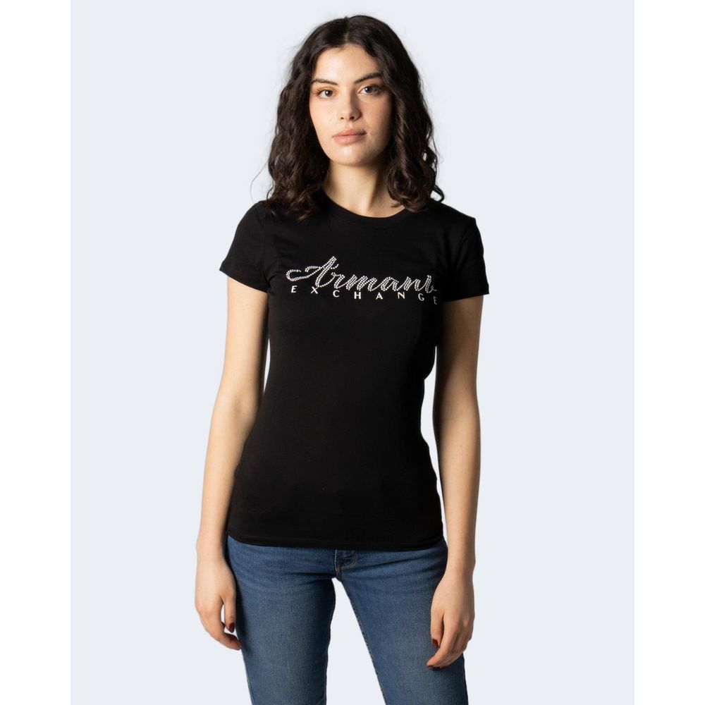 Armani Exchange Black Cotton Tops & T-Shirt Armani Exchange