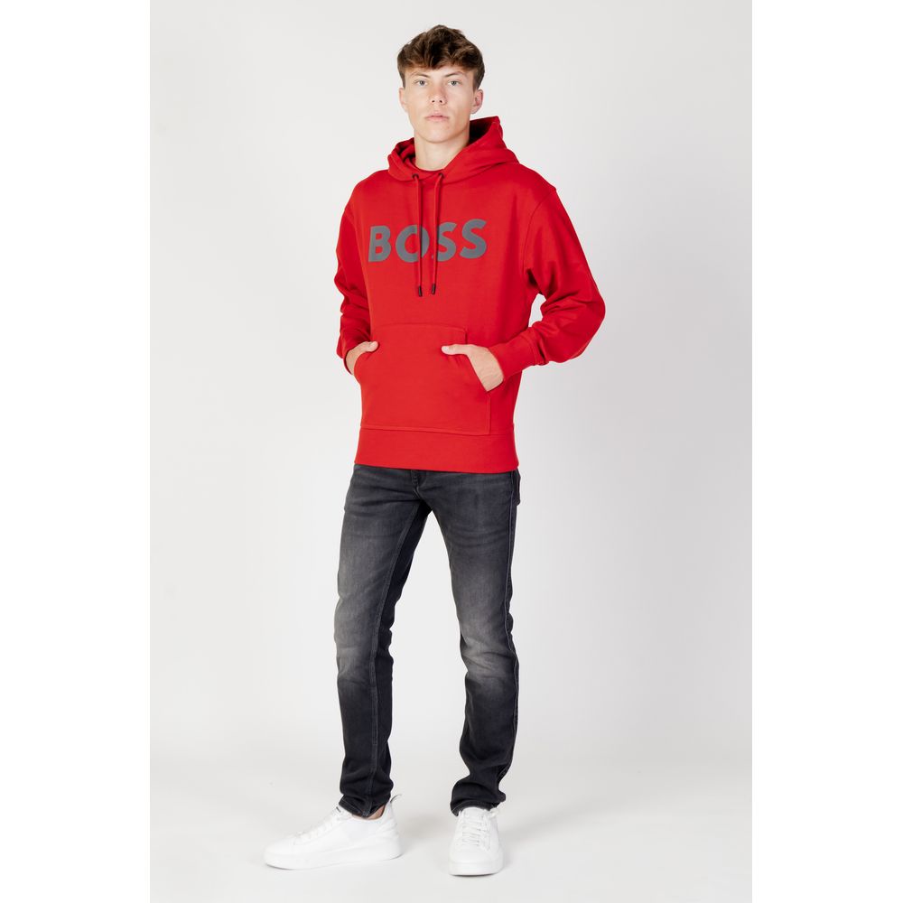 Hugo Boss Red Cotton Sweater Hugo Boss