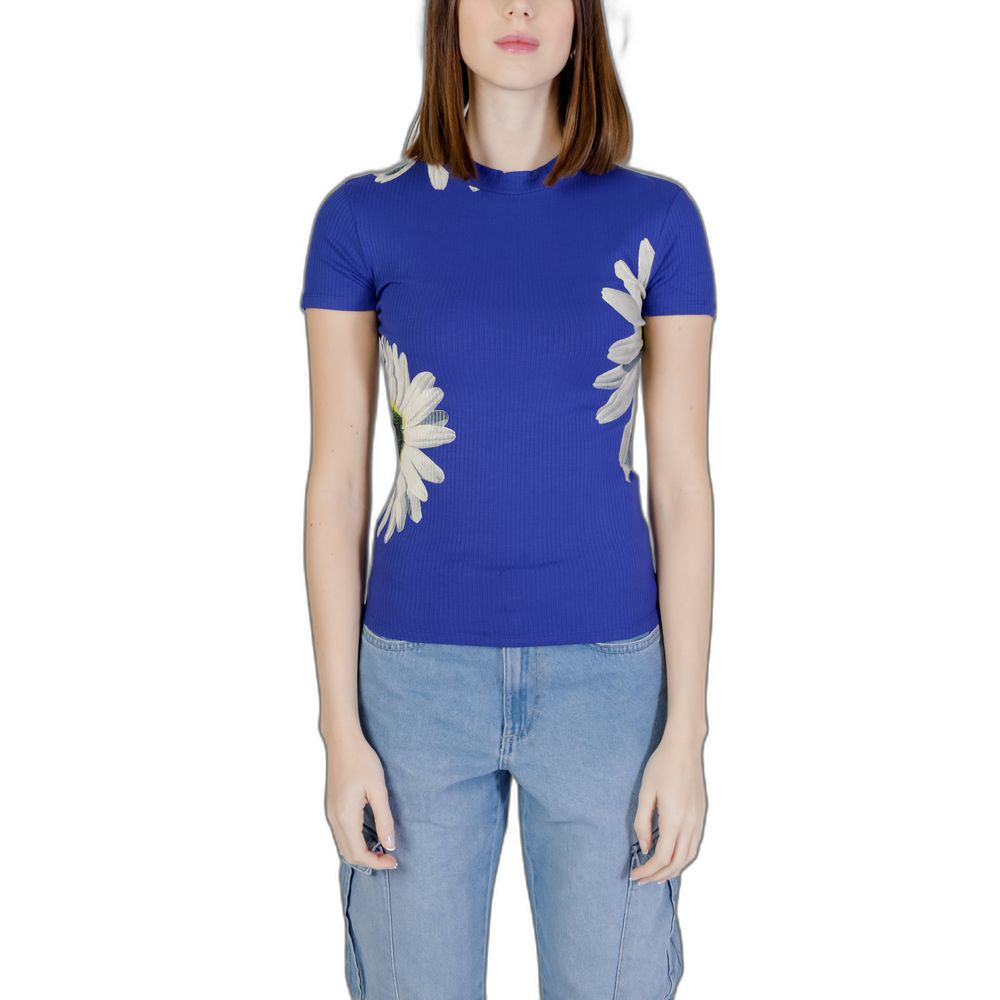 Desigual Blue Viscose Tops & T-Shirt Desigual