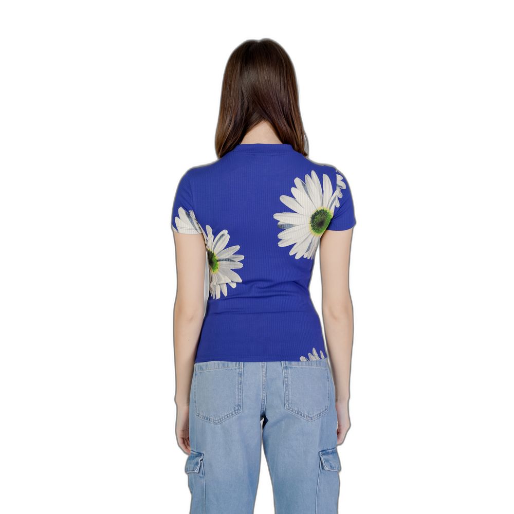 Desigual Blue Viscose Tops & T-Shirt Desigual