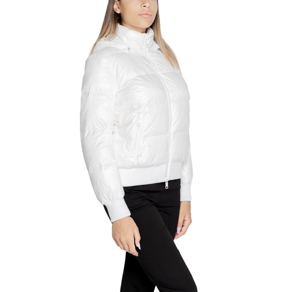 Armani Exchange White Polyamide Jackets & Coat Armani Exchange