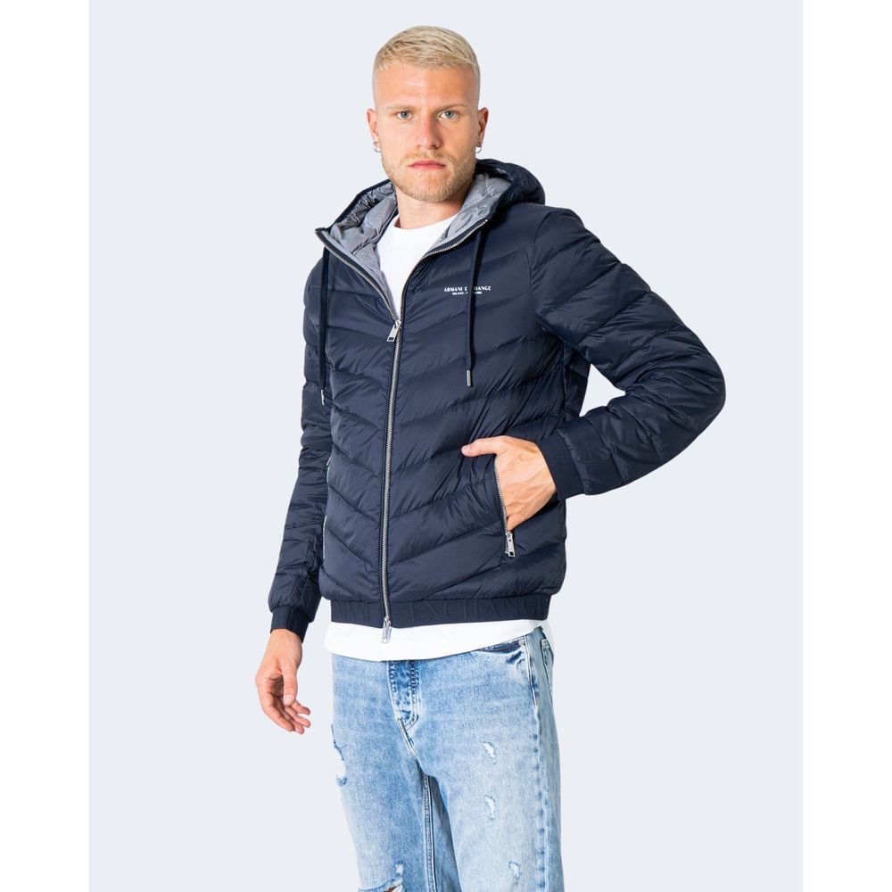 Armani Exchange Blue Polyester Jacket