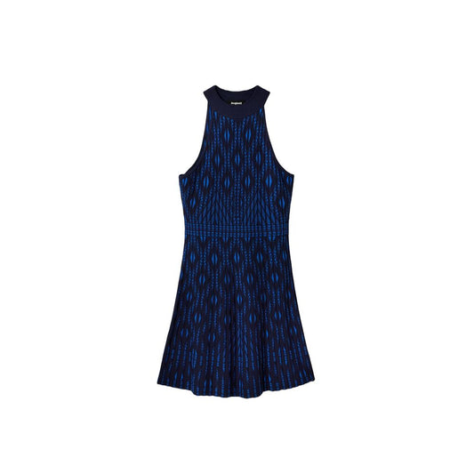 Desigual Blue Viscose Dress Desigual