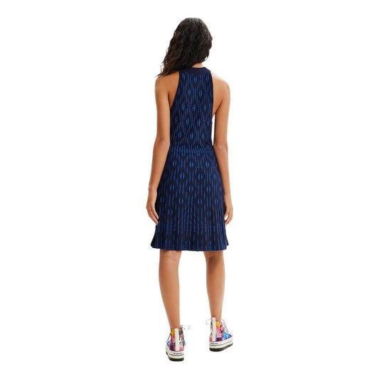 Desigual Blue Viscose Dress Desigual