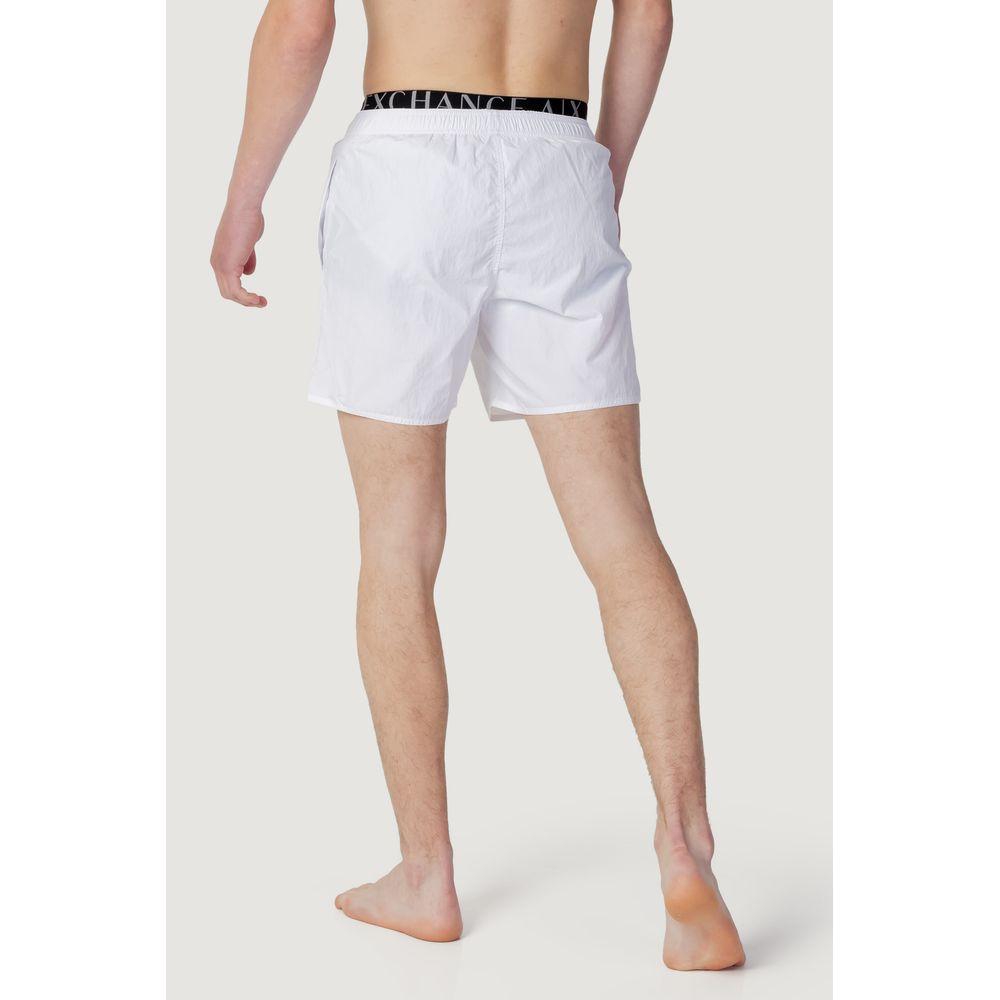 Armani Exchange White Polyester Swimwear Armani Exchange