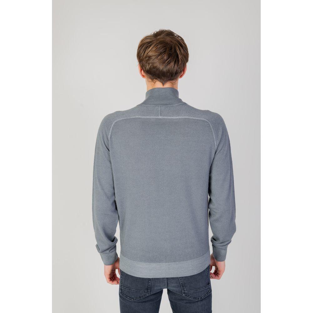 Hugo Boss Gray Wool Cardigan Hugo Boss