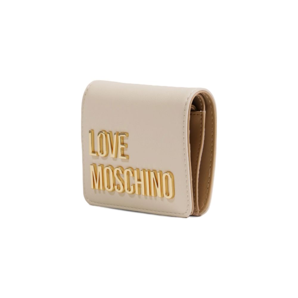 Love Moschino Beige Polyethylene Wallet Love Moschino