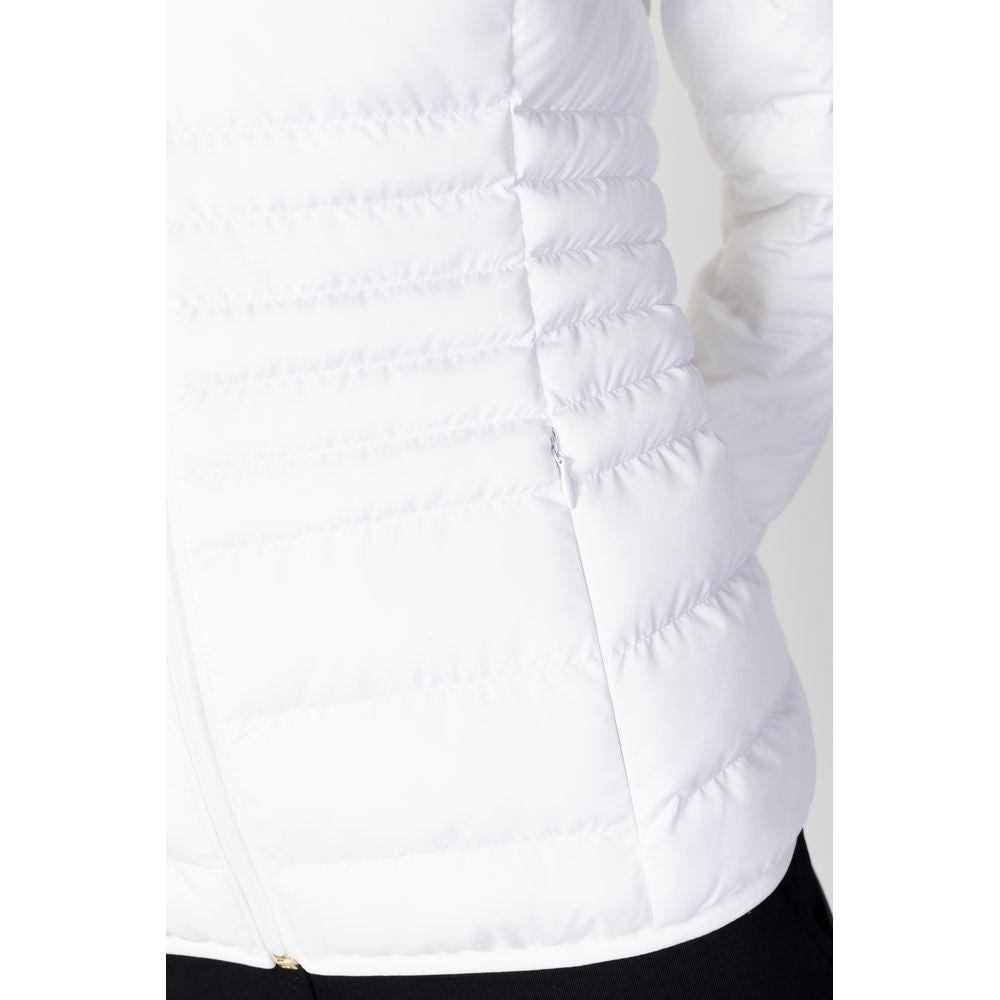 EA7 Emporio Armani White Polyester Jackets & Coat EA7 Emporio Armani