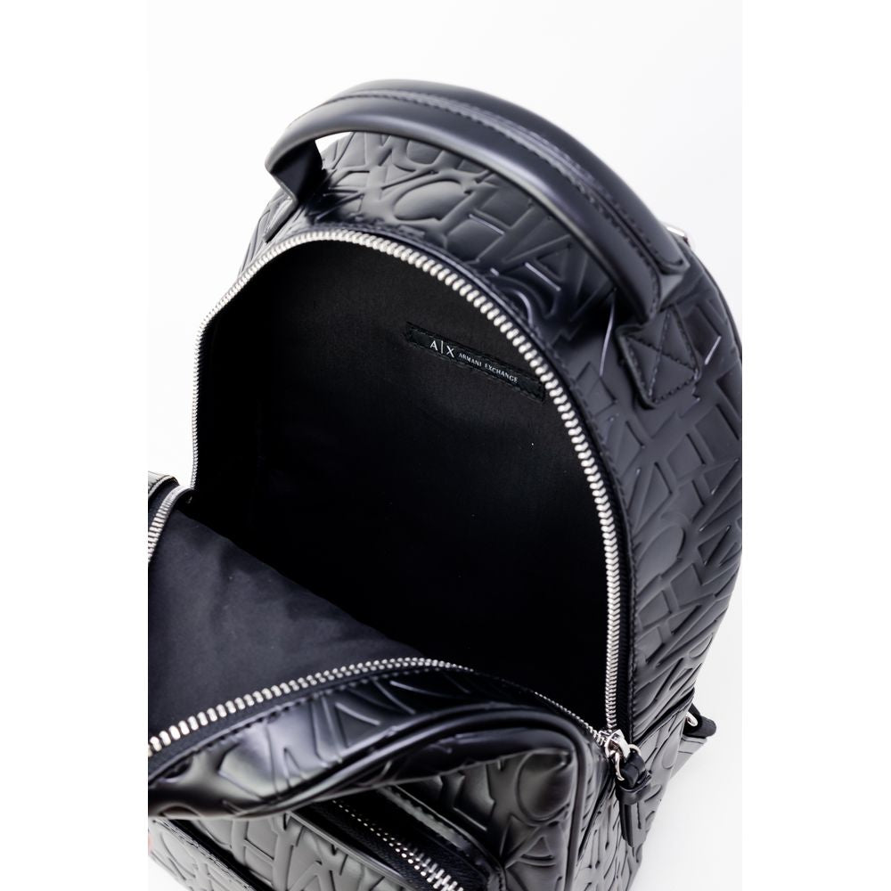 Armani Exchange Black Polyester Backpack Armani Exchange