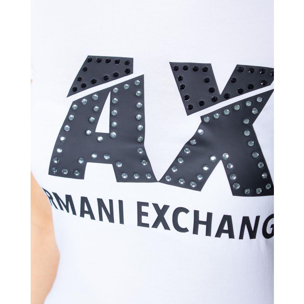 Armani Exchange White Cotton Tops & T-Shirt Armani Exchange