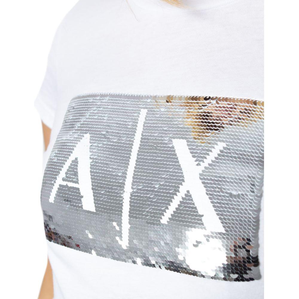 Armani Exchange White Cotton Tops & T-Shirt Armani Exchange