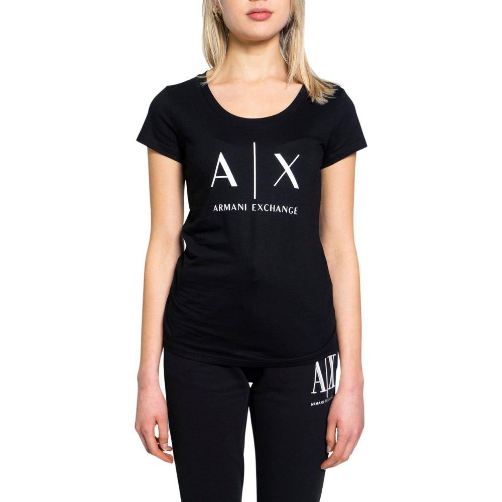 Armani Exchange Black Cotton Tops & T-Shirt Armani Exchange