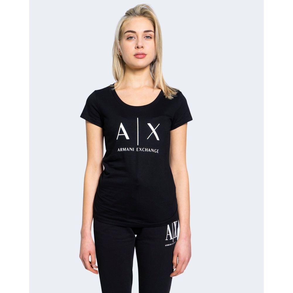 Armani Exchange Black Cotton Tops & T-Shirt Armani Exchange