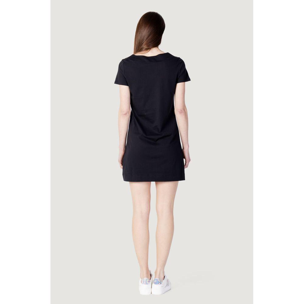 Love Moschino Black Cotton Dress Love Moschino