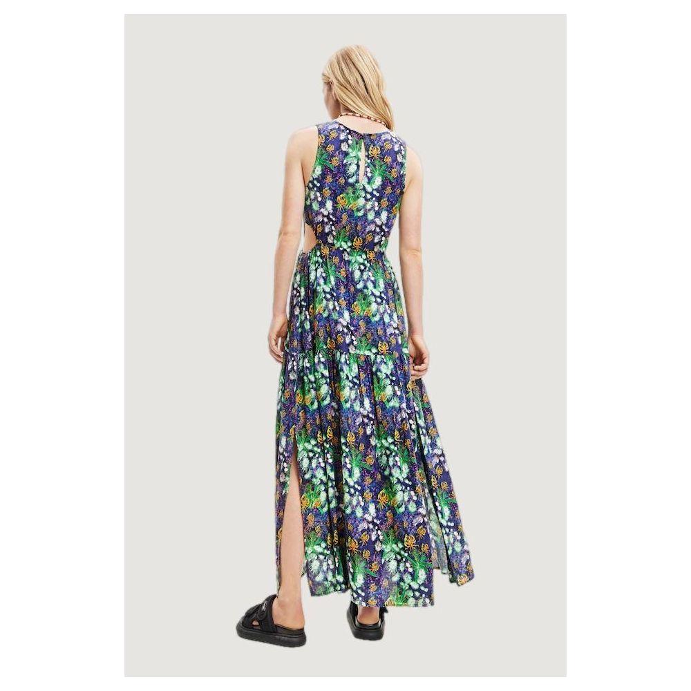 Desigual Blue Viscose Dress Desigual