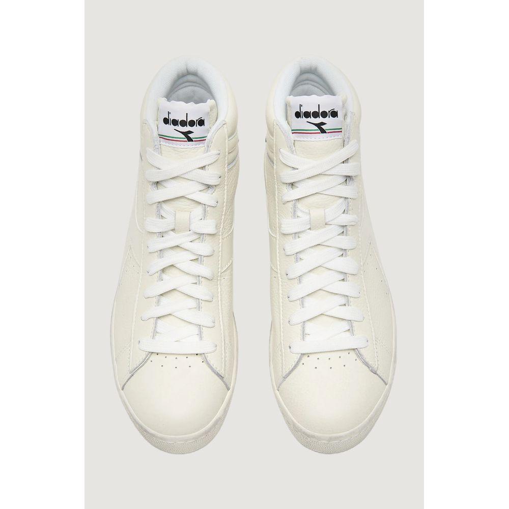 Diadora White Synthetic Leather Sneaker Diadora